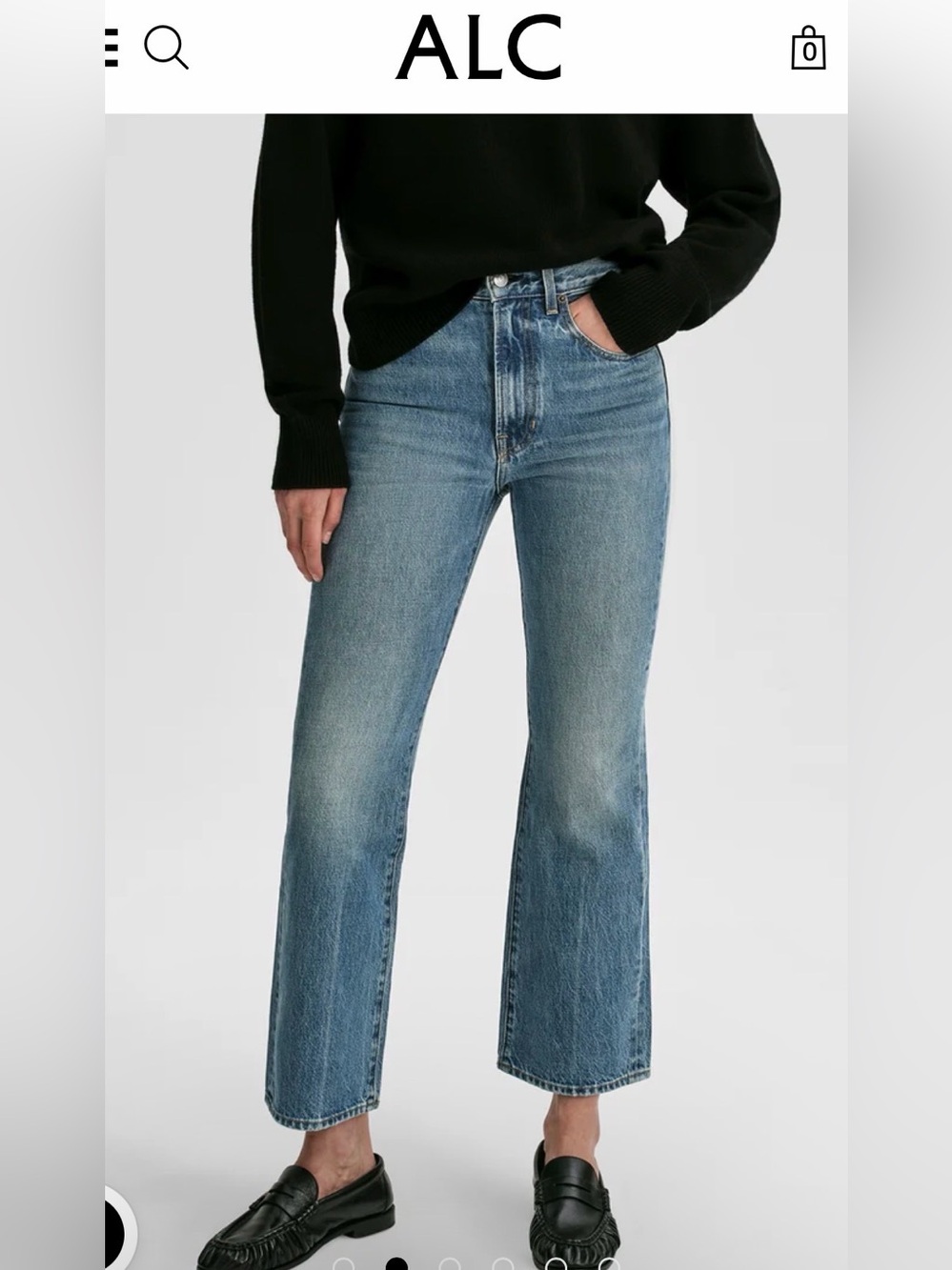 A.L.C. Blue Cropped Ankle Jeans